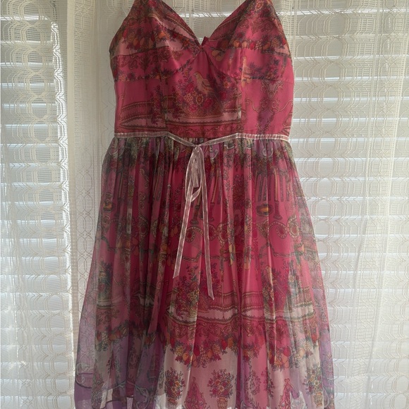 I.C.E pink silk dress - Picture 8 of 9